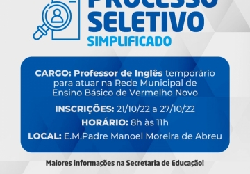 Edital Processo Seletivo Simplificado 004/2022