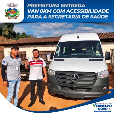 Prefeitura entrega VAN 0KM com acessibilidade, para secretaria de saúde.